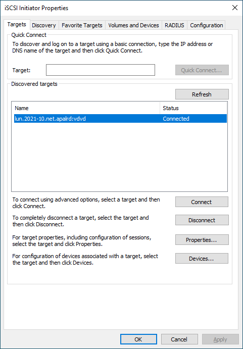 Windows iSCSI Initiator