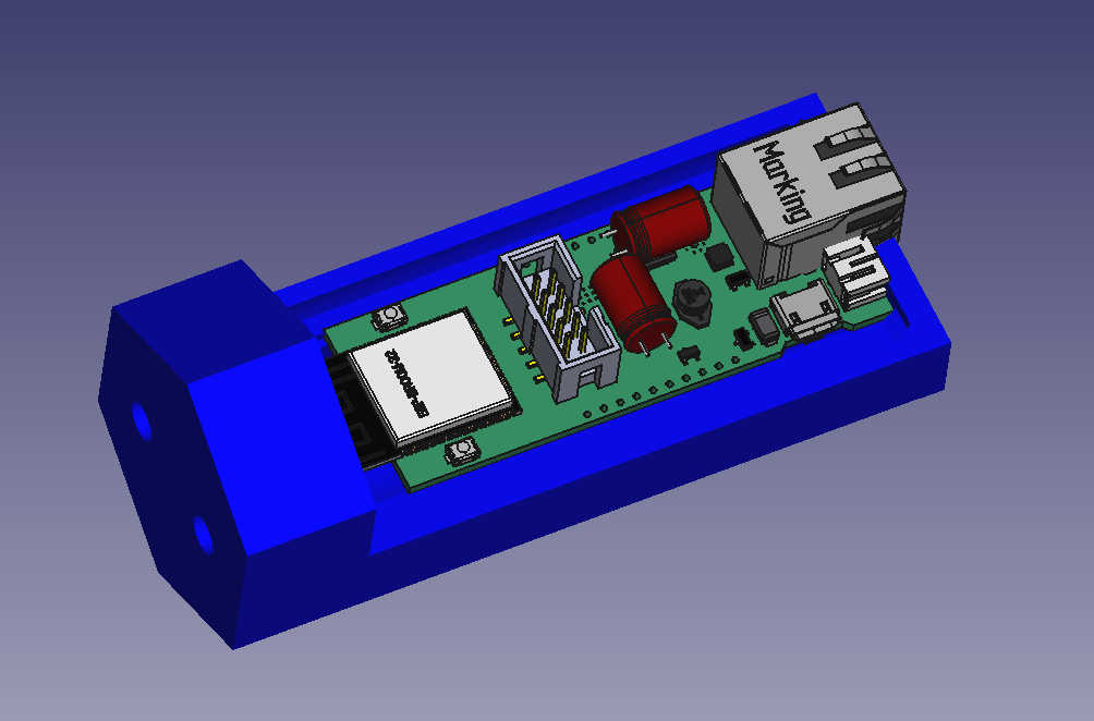 Interior view of main housing showing PCB mount