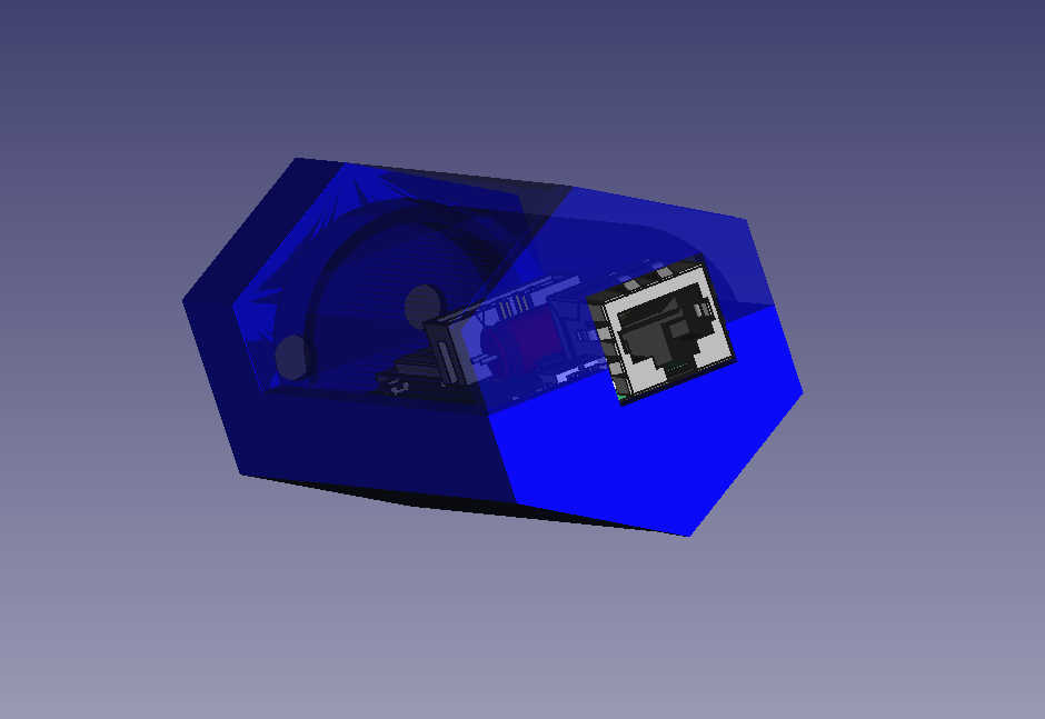 Ethernet end view of housing