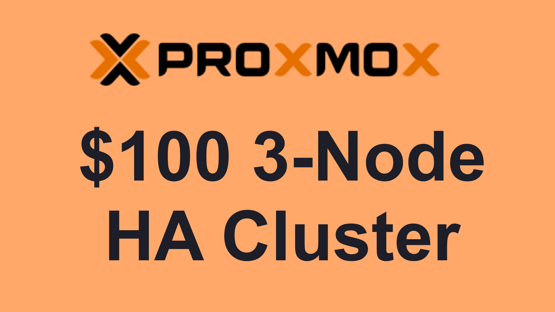 Setting up a Proxmox HA Cluster